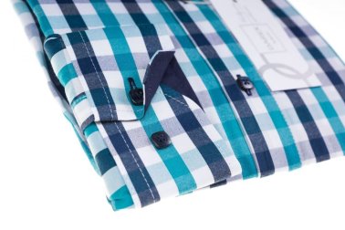 Koszula z długim rękawem Slim Fit - w kolorową kratę