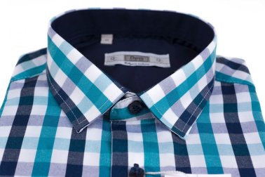 Koszula z długim rękawem Slim Fit - w kolorową kratę