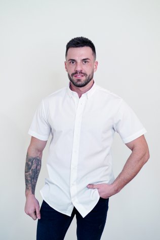 koszula męska biała krótki rękaw