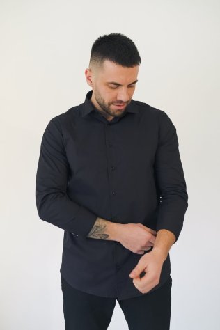 Koszula lycra czarna z długim rękawem