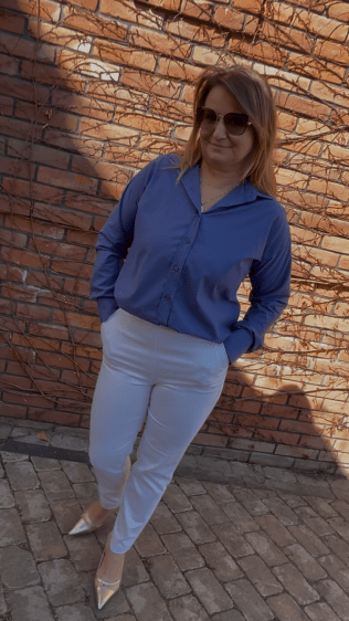 Koszula Damska oversize fioletowa