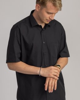 Koszula męska z krótkim rękawem Slim - czarna