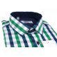 Koszula z długim rękawem Slim Fit/Slim Line - w zielono-granatowo-białą kratkę