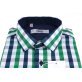 Koszula z długim rękawem Slim Fit/Slim Line - w zielono-granatowo-białą kratkę